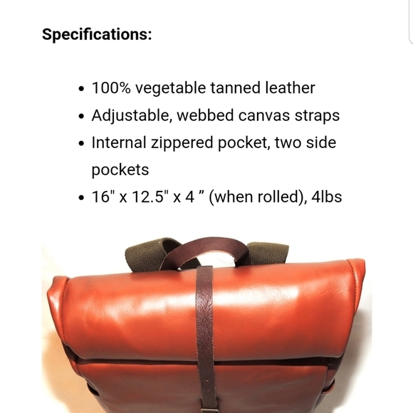 Whipping Post | Leather Roll-Top Backpack - Picture 13 of 14